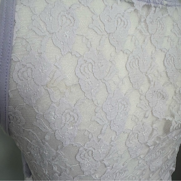 ✨ Parasuco Vintage Lilac Rhinestone Heart Tank – Rare 2000s Y2K S - Picture 7 of 9